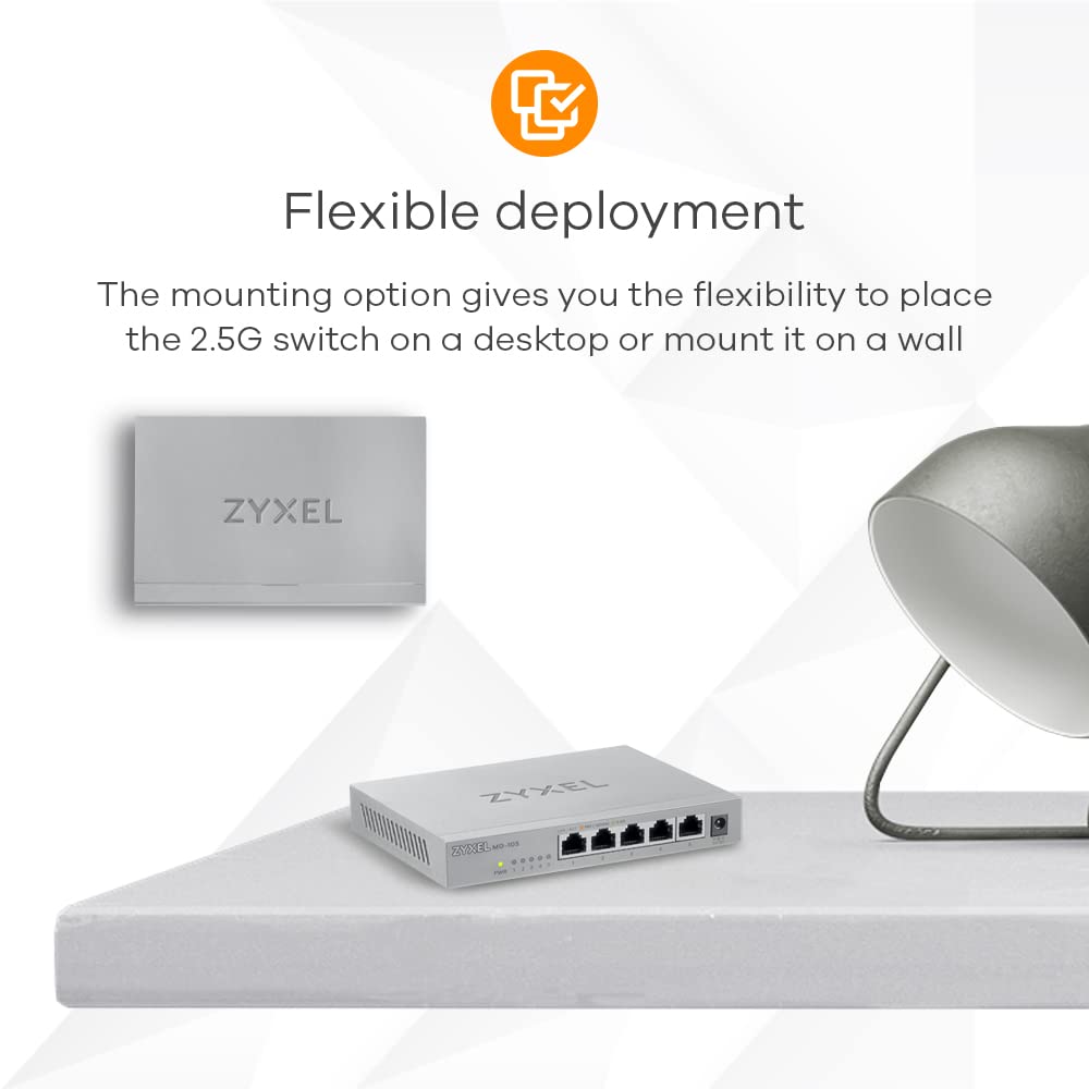 Foto 6 pulgar | Conmutador Zyxel de 5 Puertos y 2,5 GB Multigig Ethernet no Gestionado MG-105 - Venta Internacional