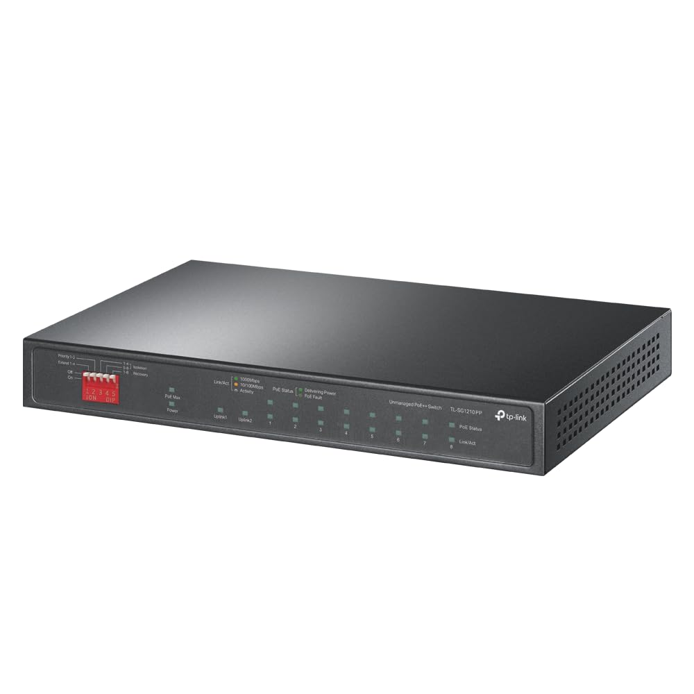 Foto 2 pulgar | Conmutador Poe TP-Link TL-SG1210PP 8 Puertos 6 Poe+ 2 Poe++ 123 W - Venta Internacional