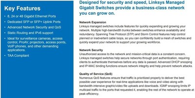 Foto 3 | Conmutador Linksys LGS328MPC Gestionado de 24 Puertos Gigabit Poe+ 410w - Venta Internacional