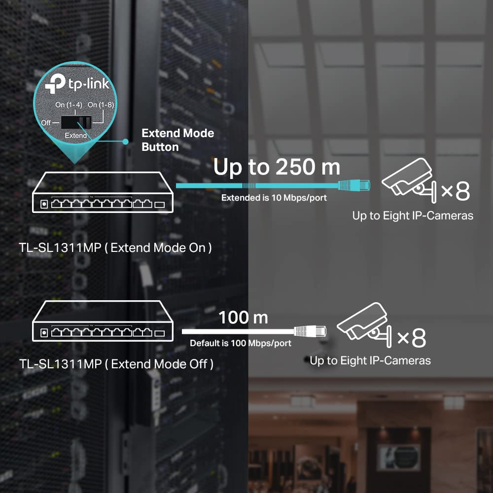 Foto 5 | Conmutador Ethernet Poe TP-Link TL-SL1311MP de 8 Puertos 10/100 Mbps - Venta Internacional