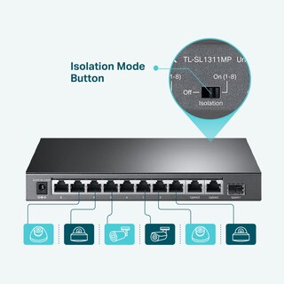 Foto 6 | Conmutador Ethernet Poe TP-Link TL-SL1311MP de 8 Puertos 10/100 Mbps - Venta Internacional