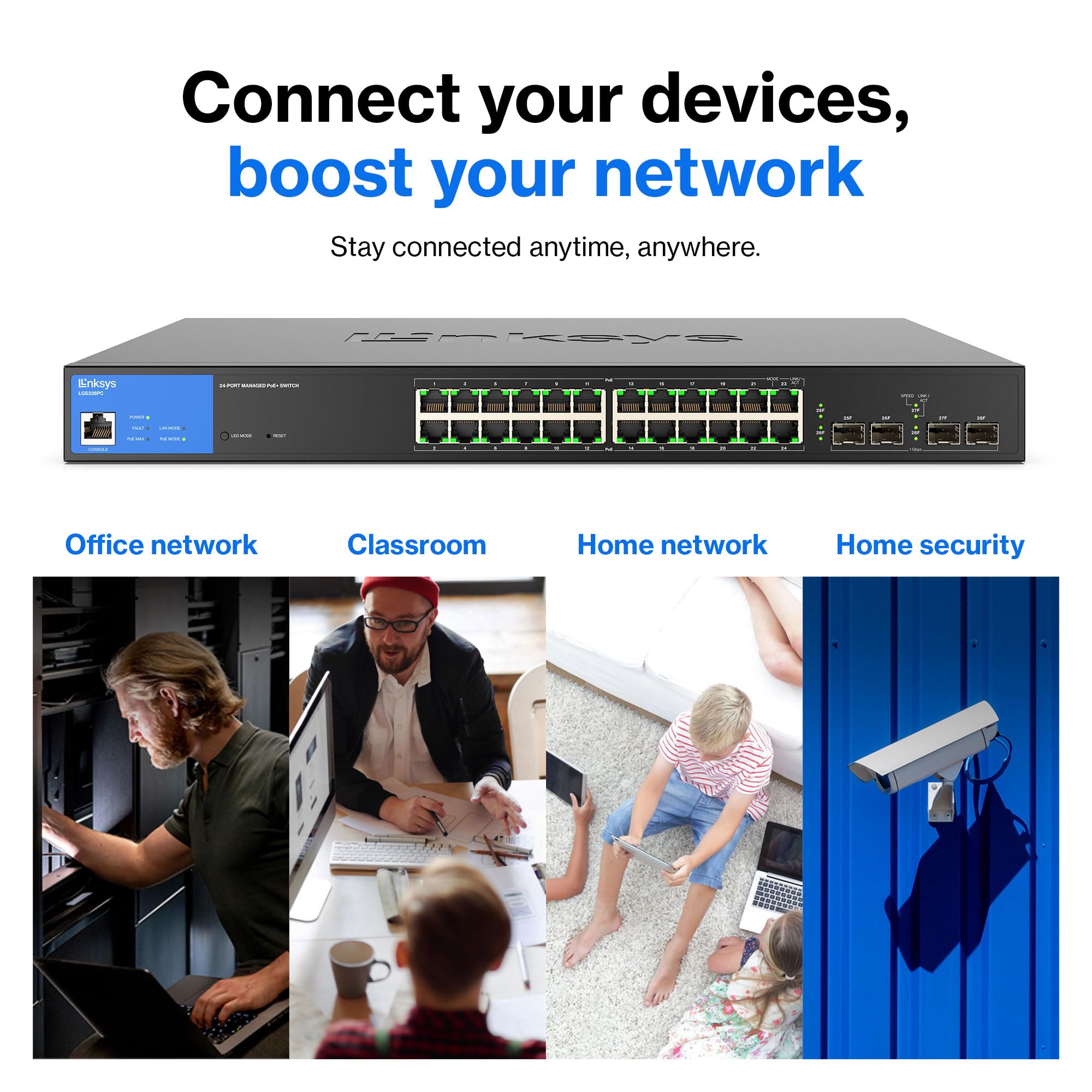 Foto 7 pulgar | Conmutador de Red Linksys LGS328PC de 24 Puertos Gestionado por Gigabit - Venta Internacional