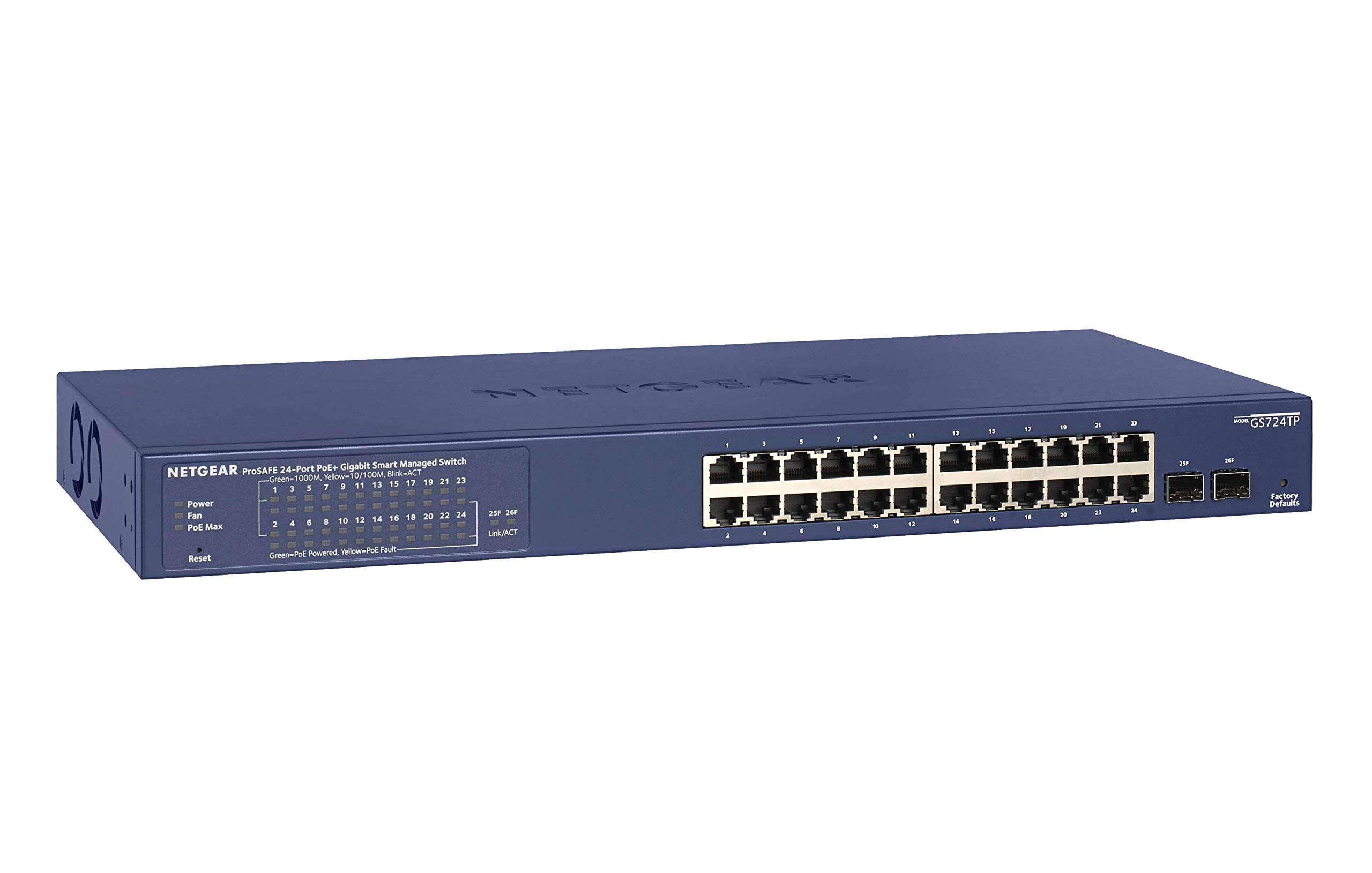 Foto 1 | Conmutador Netgear GS724TP PoE+ Gigabit Ethernet de 26 Puertos - Venta Internacional