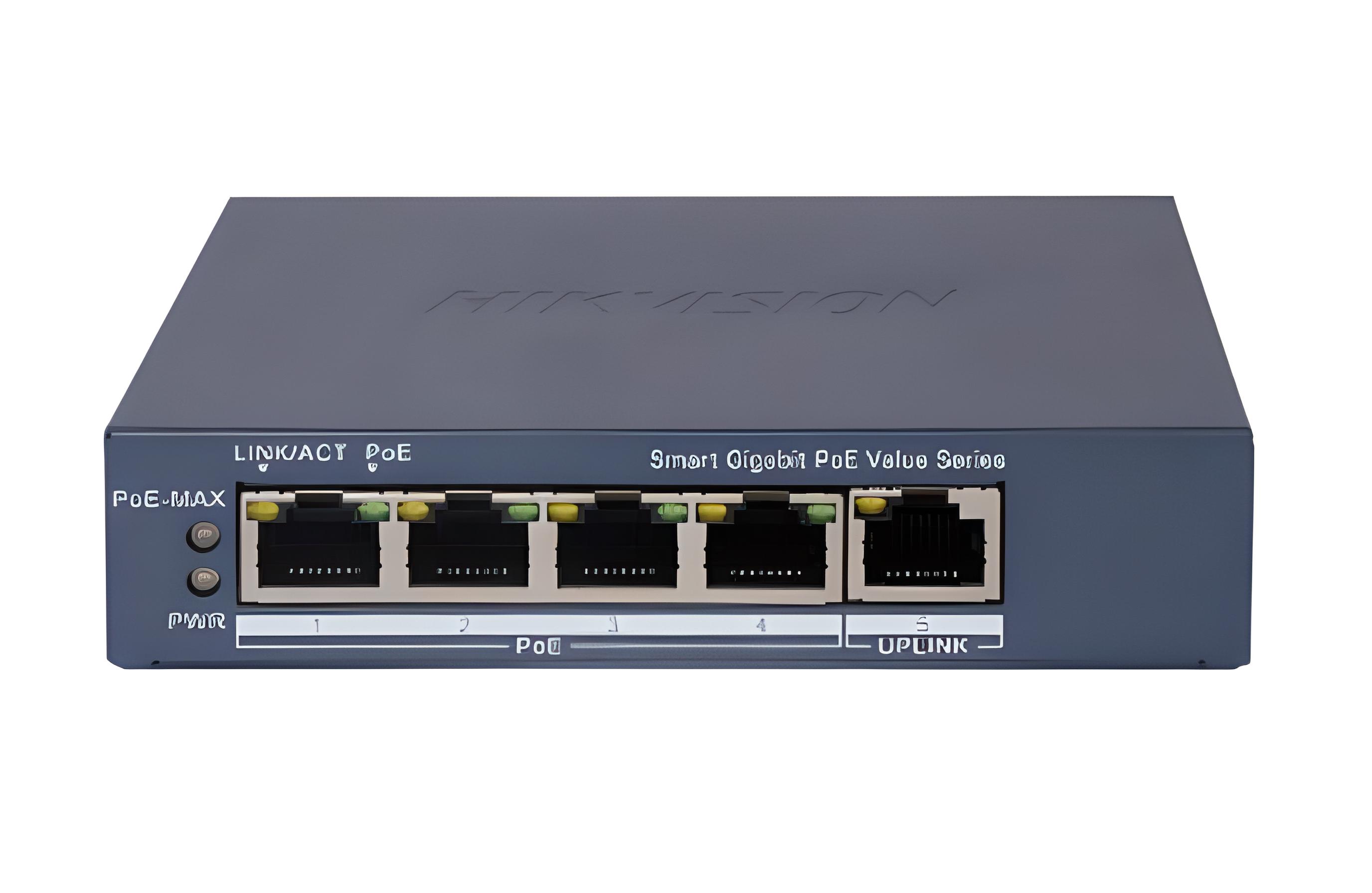 Foto 3 pulgar | Conmutador Switch Hikvision DS-3E1505P-EI/M 5 Puertos Gigabit Ethernet 10/100/1000 4 X Poe+ 45w