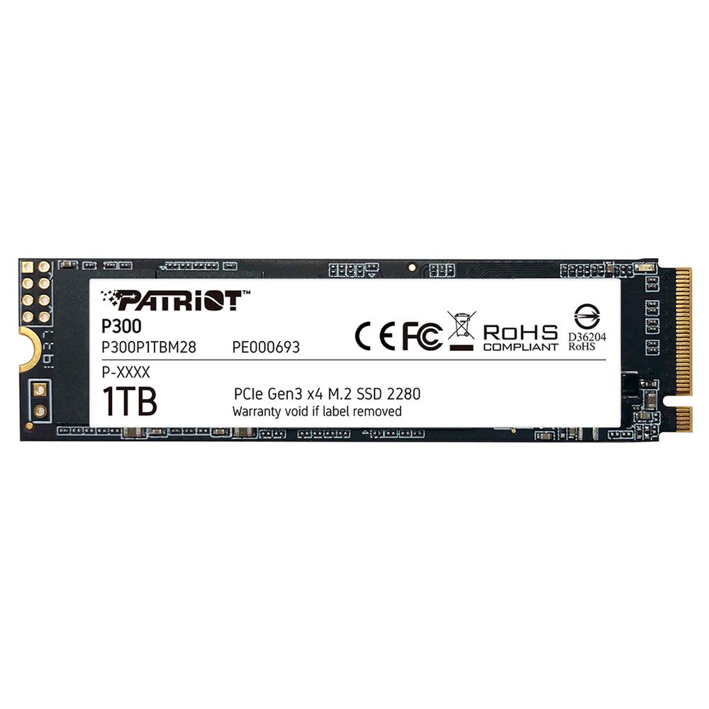 Unidad De Estado Solido Ssd M.2 1tb Patriot P300 Nvme Pcie 3.0 2100/1650 Mb/s P300p1tbm28