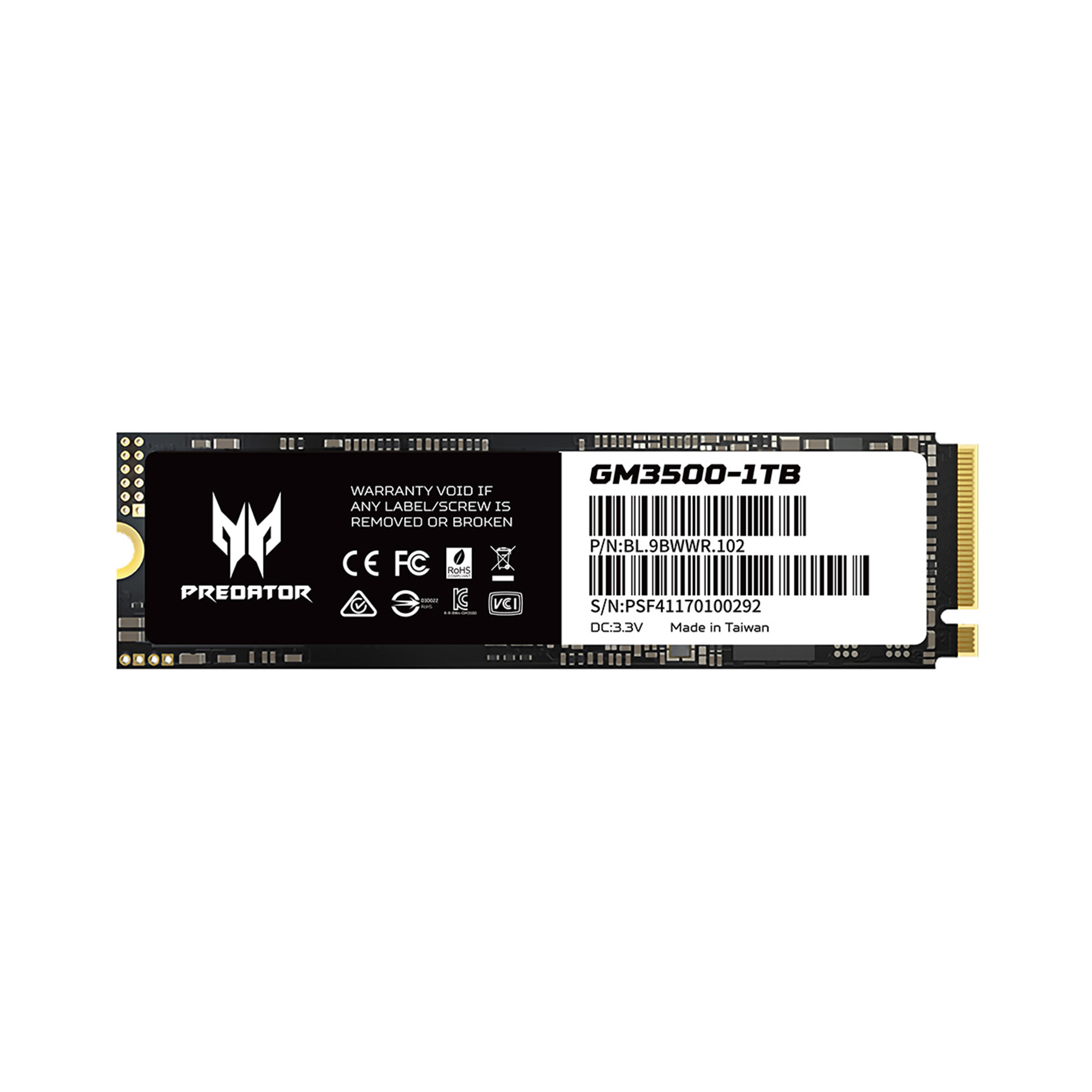 Foto 2 pulgar | Unidad de Estado Sólido Predator Gm3500 De 1 Tb M2 2280 Nvme Pcie Gen 3x4 3400/3000 Mb/s