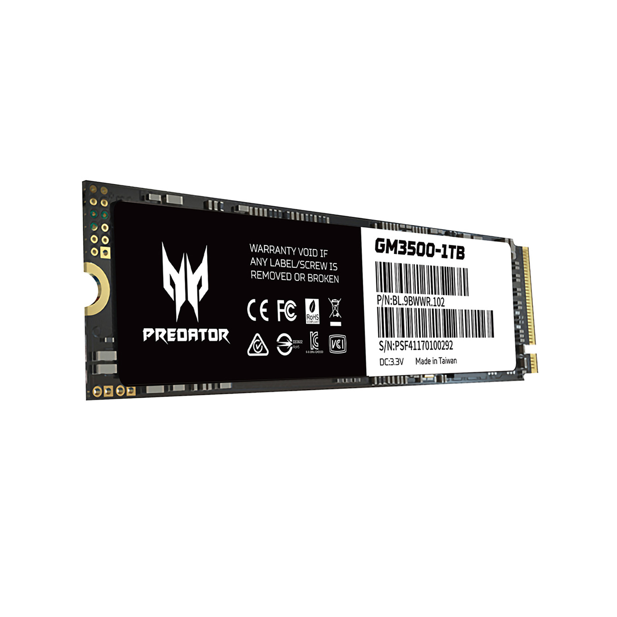 Foto 4 pulgar | Unidad de Estado Sólido Predator Gm3500 De 1 Tb M2 2280 Nvme Pcie Gen 3x4 3400/3000 Mb/s