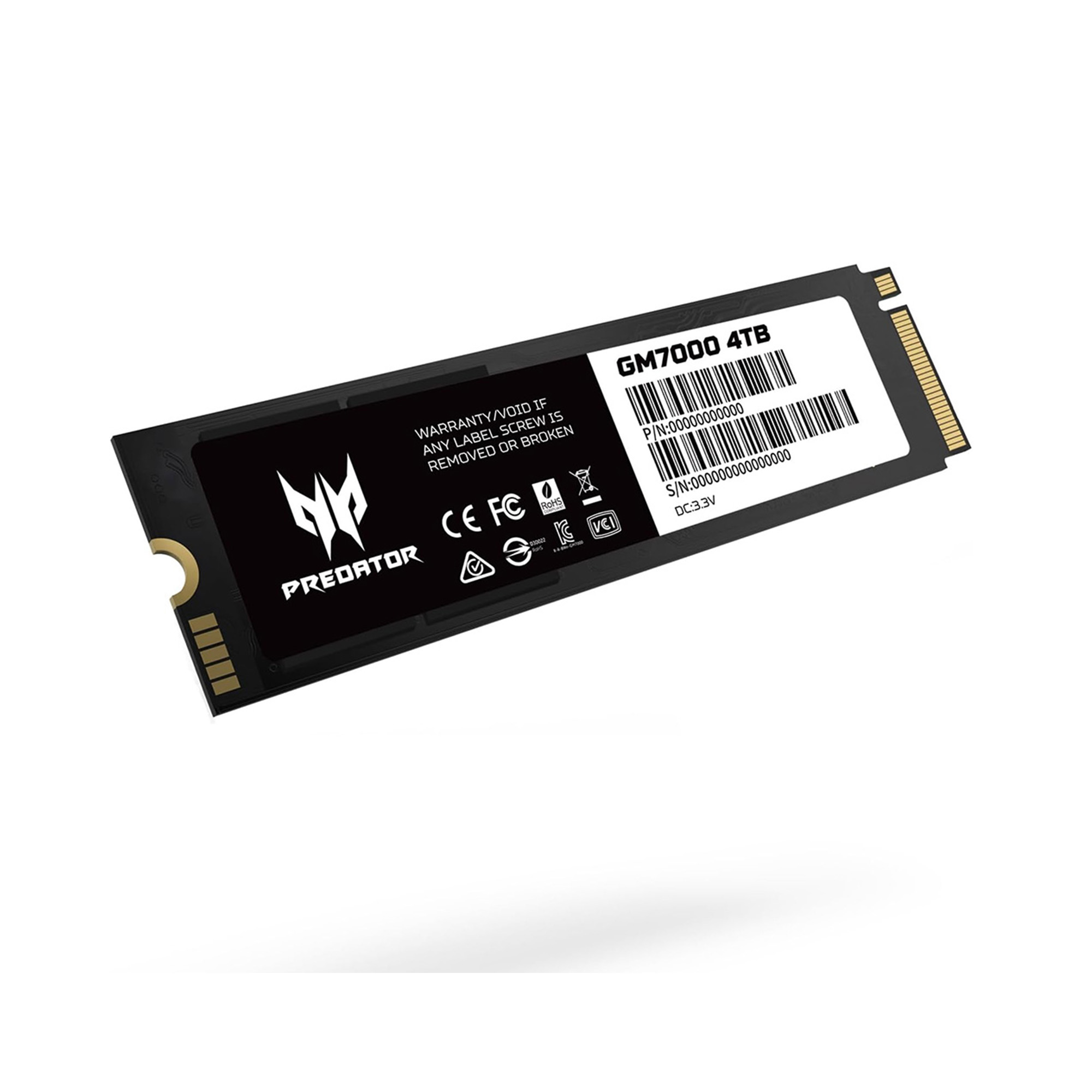 Foto 2 pulgar | Unidad De Estado Sólido Predator Gm7000 De 4 Tb, M2 2280, Nvme Pcie Gen 4x4, 7400/6700 Mb/s