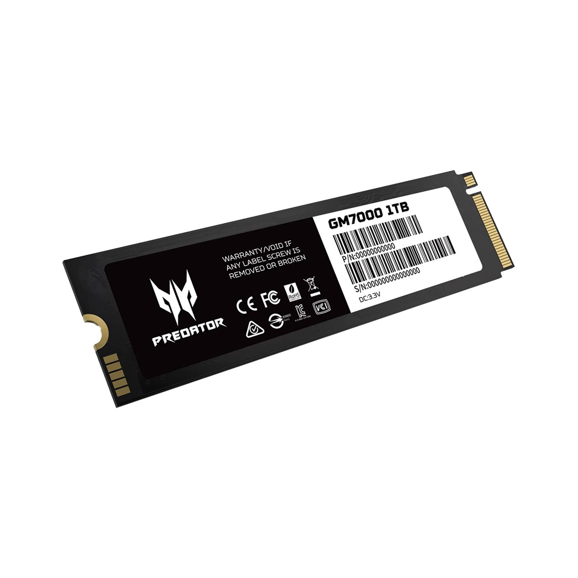 Foto 2 pulgar | Unidad De Estado Sólido Predator Gm7000 De 1 Tb, M2 2280, Nvme Pcie Gen 4x4, 7400/6700 Mb/s