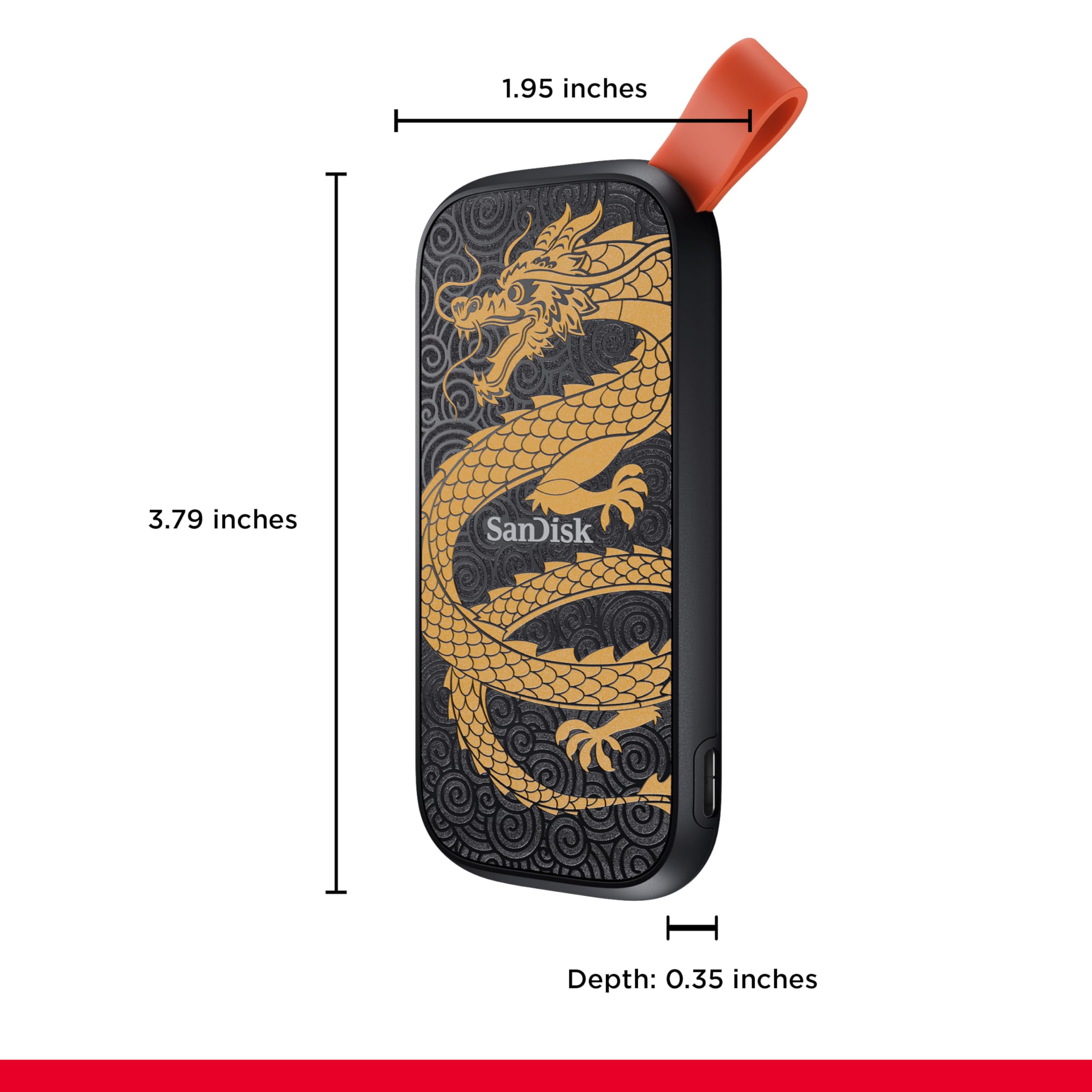 Foto 3 pulgar | Ssd Portátil Sandisk Dragon Edition De 1 Tb Usb-c A 800 Mb/s - Venta Internacional.