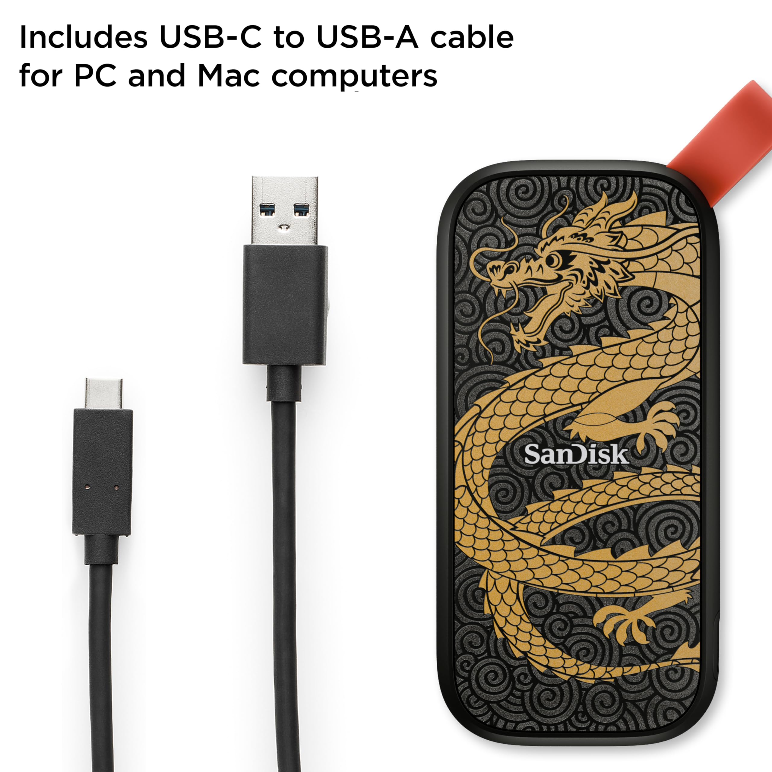 Foto 4 pulgar | Ssd Portátil Sandisk Dragon Edition De 1 Tb Usb-c A 800 Mb/s - Venta Internacional.