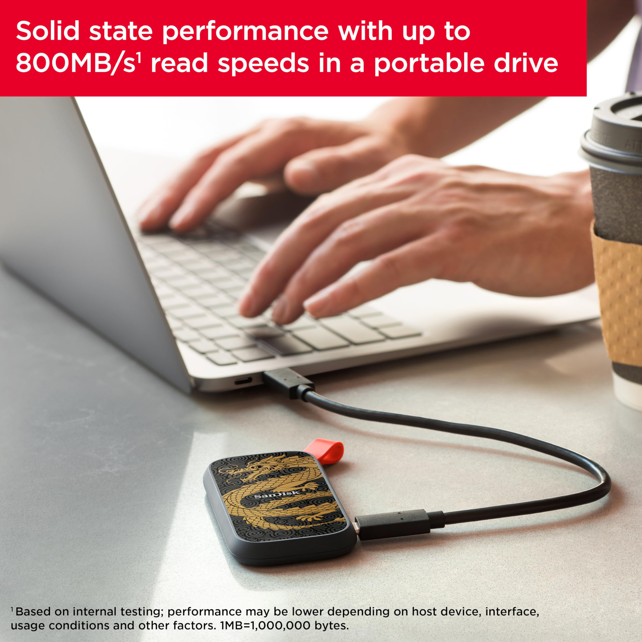 Foto 5 pulgar | Ssd Portátil Sandisk Dragon Edition De 1 Tb Usb-c A 800 Mb/s - Venta Internacional.