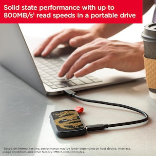 Foto 4 | Ssd Portátil Sandisk Dragon Edition De 1 Tb Usb-c A 800 Mb/s - Venta Internacional.