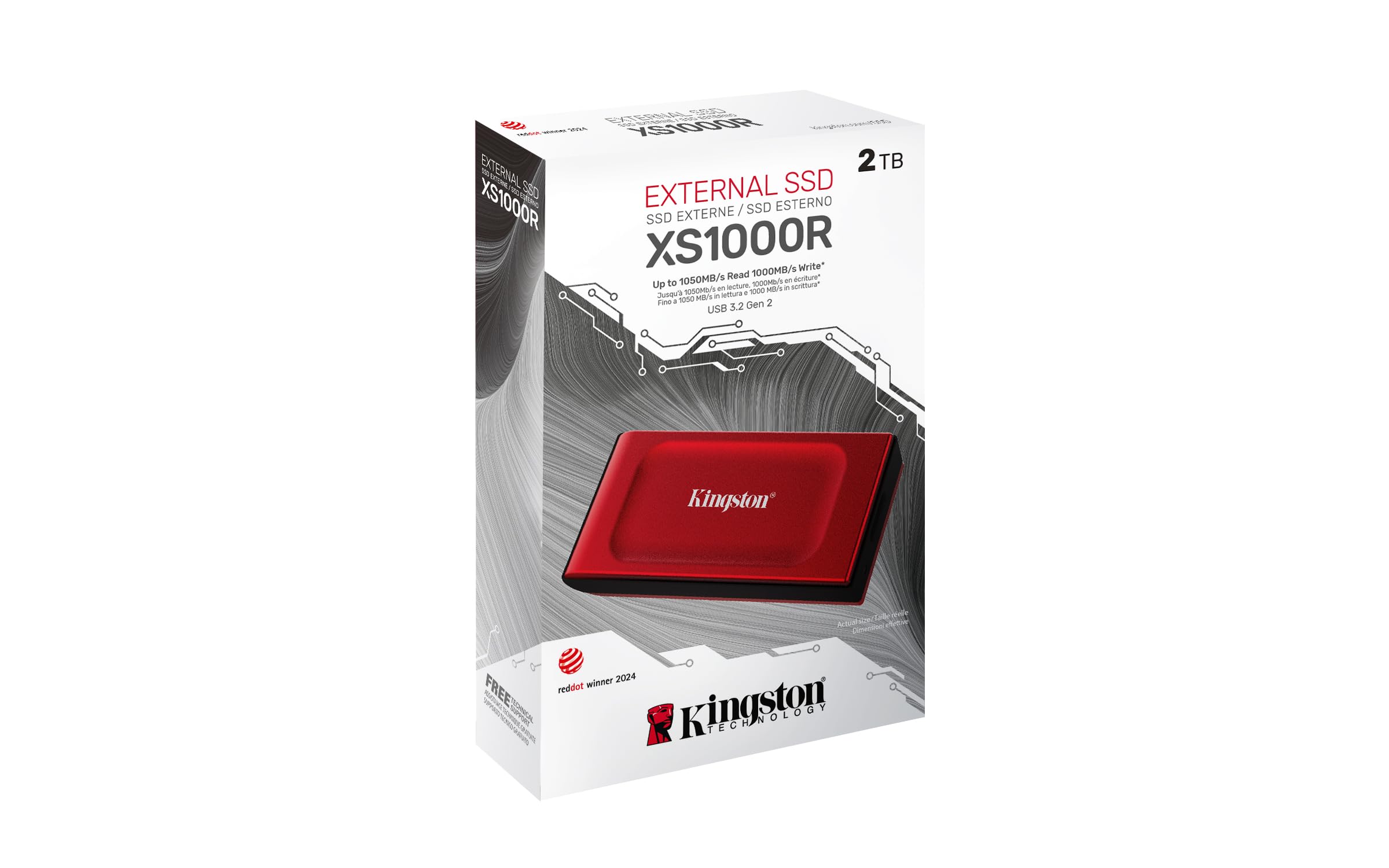 Foto 4 pulgar | Ssd Kingston Xs1000r Usb 3.2 Gen 2 De Bolsillo Externo De 2 Tb - Venta Internacional.