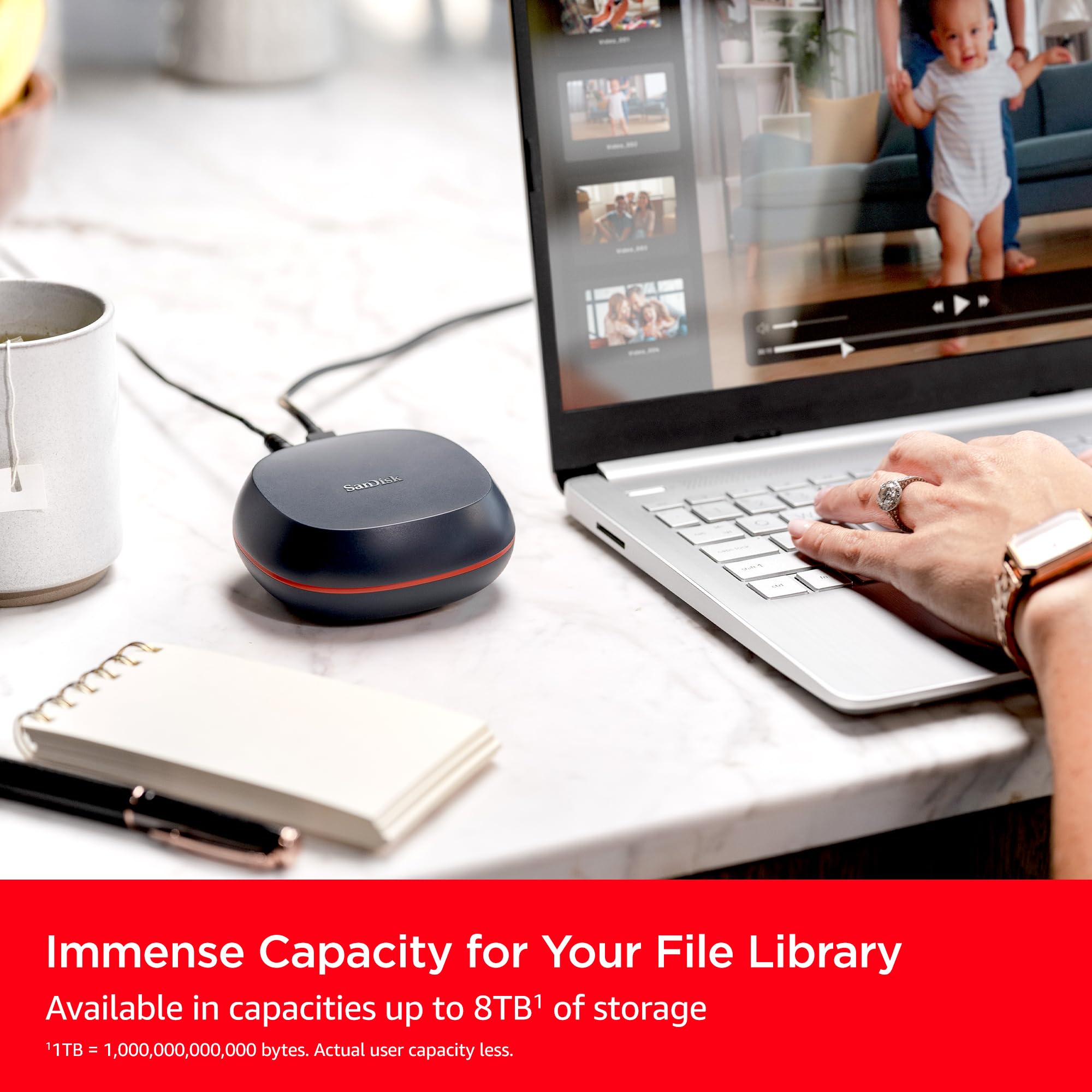 Foto 4 | Unidad De Estado Sólido Externa Sandisk 4tb Desk Drive Ssd - Venta Internacional.