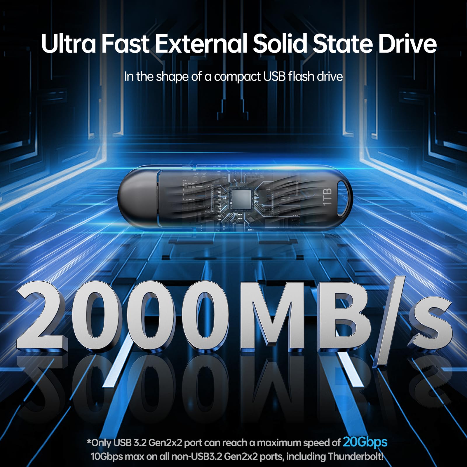 Foto 4 pulgar | Unidad Ssd Externa Ssk Usb-c 3.2 Gen2x2 De 1 Tb Hasta 2000 Mb/s - Venta Internacional.