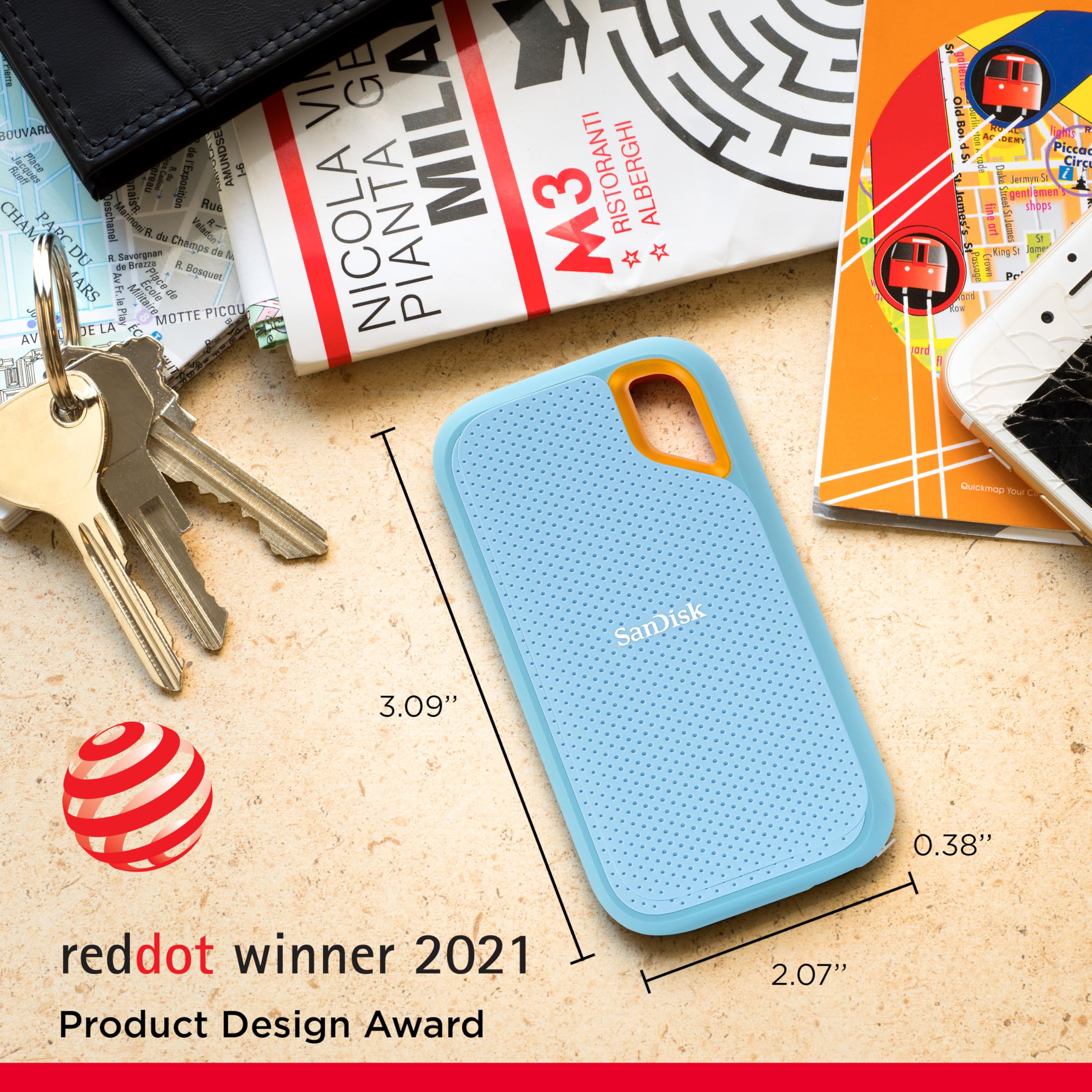 Foto 4 pulgar | Unidad de Estado Sólido Externa SanDisk Extreme 1 TB Azul - Venta Internacional