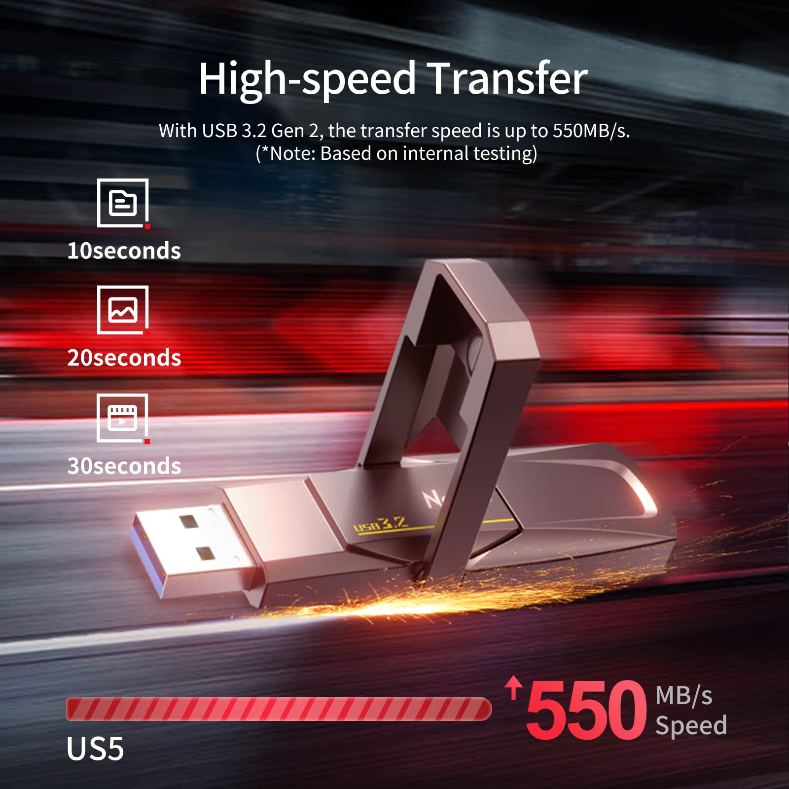 Foto 4 pulgar | Unidad de Estado Sólido Externa Portátil Netac 128gb Usb 3.2 - Venta Internacional