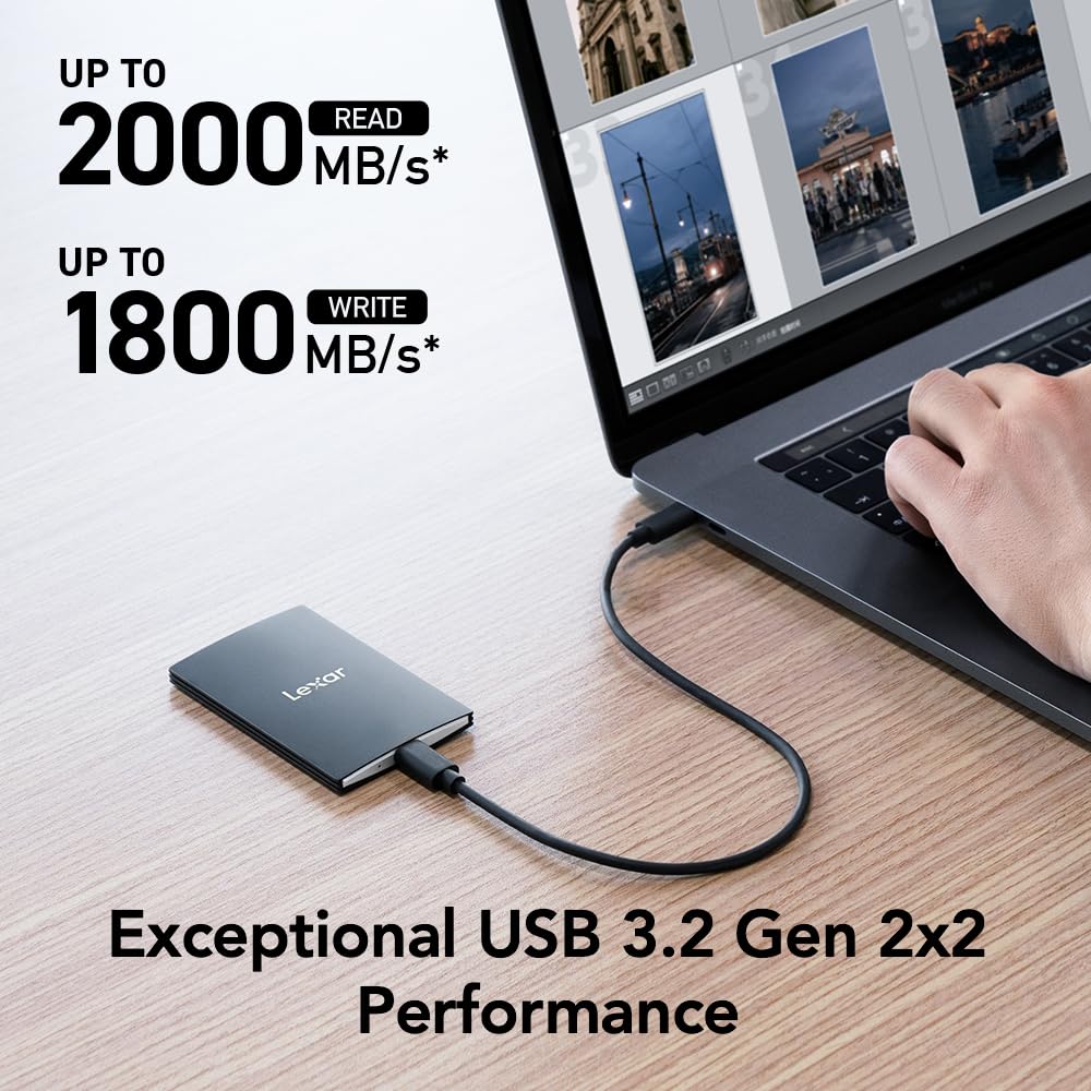 Foto 2 | Ssd Portátil Lexar Sl500 De 1 Tb Usb 3.2 Gen 2x2 Tipo C - Venta Internacional.