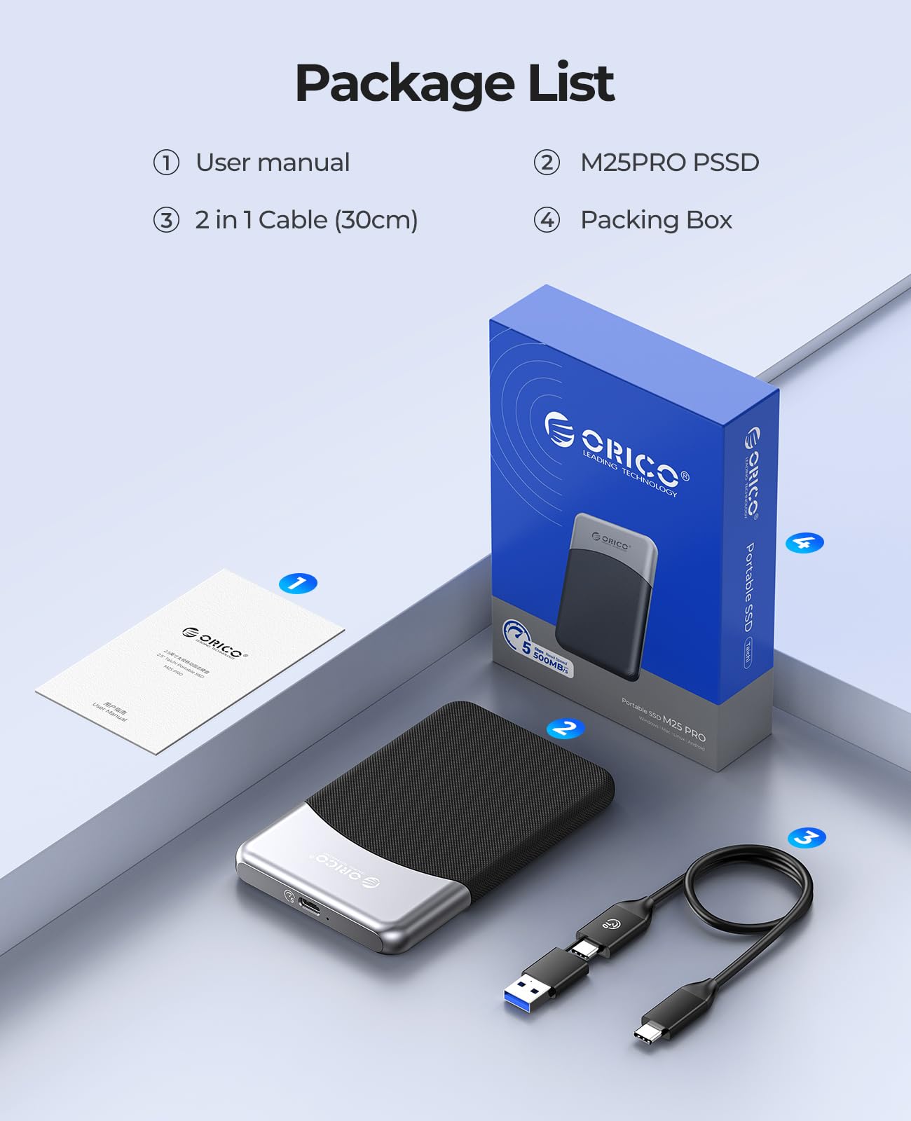 Foto 8 pulgar | SSD Externo Orico M25Pro de 1 TB USB 3.2 Gen 1 460 Mb/s - Venta Internacional