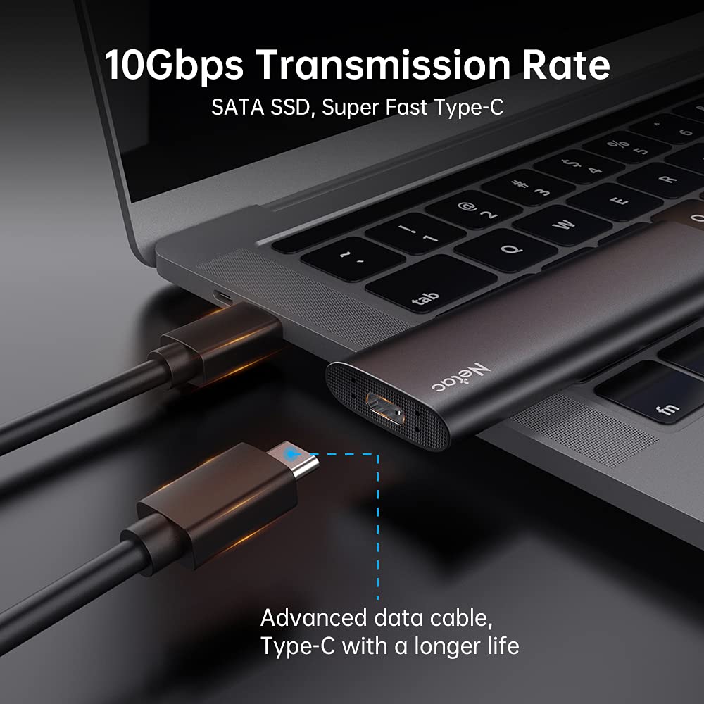 Foto 4 pulgar | Ssd Portátil Netac Slim de 500 Gb Usb 3.2 Gen 2 Tipo C de 10 Gbps - Venta Internacional