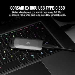 Foto 2 | Unidad de Almacenamiento Portátil Corsair Ex100u 2tb Usb Type-c - Venta Internacional
