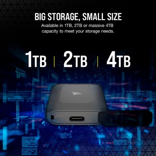 Foto 5 | Unidad de Almacenamiento Portátil Corsair Ex100u 2tb Usb Type-c - Venta Internacional