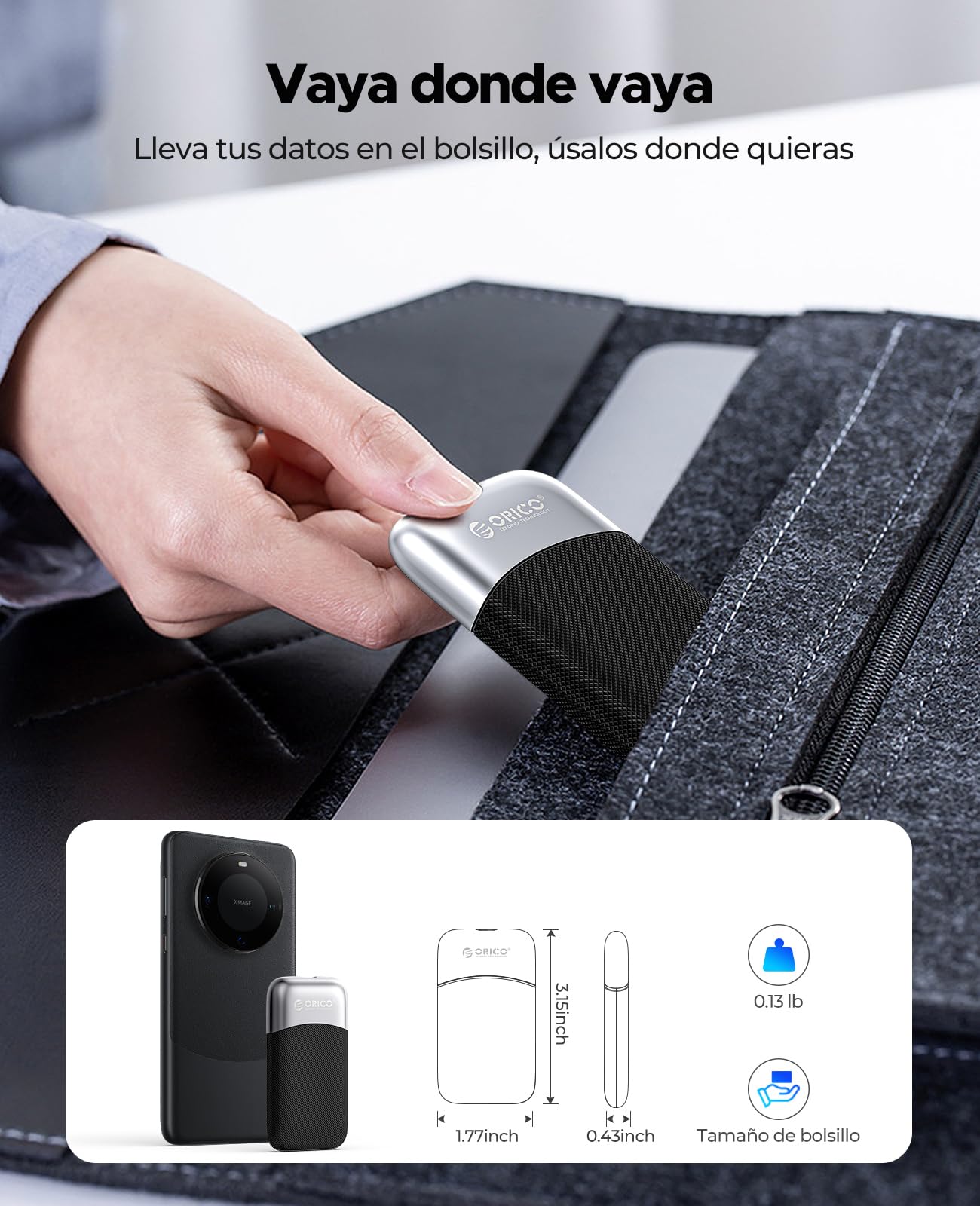Foto 6 pulgar | Ssd Externo Orico M20 Usb 3.2 Gen 2x2 De 2 Tb De Hasta 2000 Mb/s - Venta Internacional.