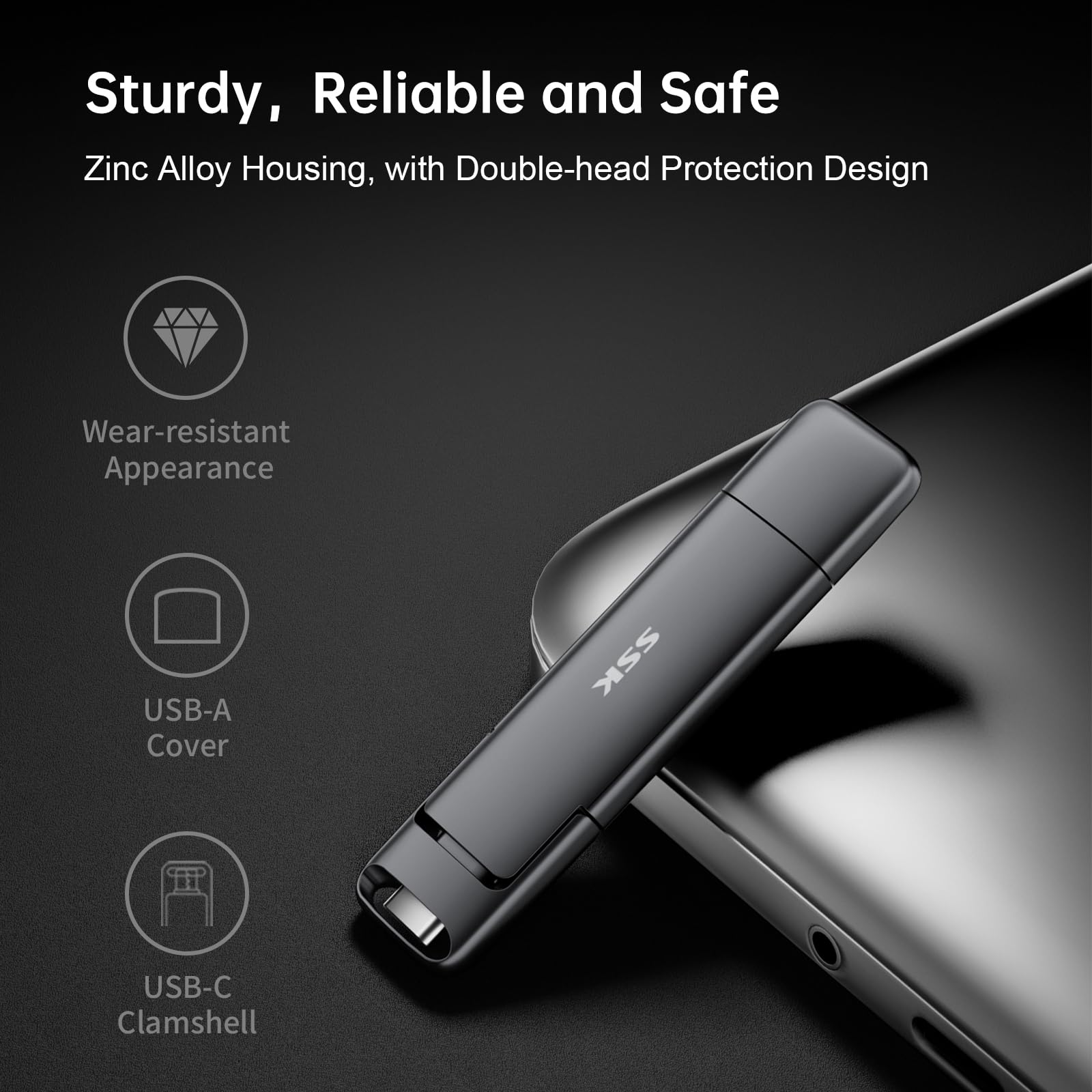 Foto 5 pulgar | Unidad Dual Usb C Externa Ssk De 2 Tb 550 Mb/s, 2 En 1, Tipo C/a - Venta Internacional.