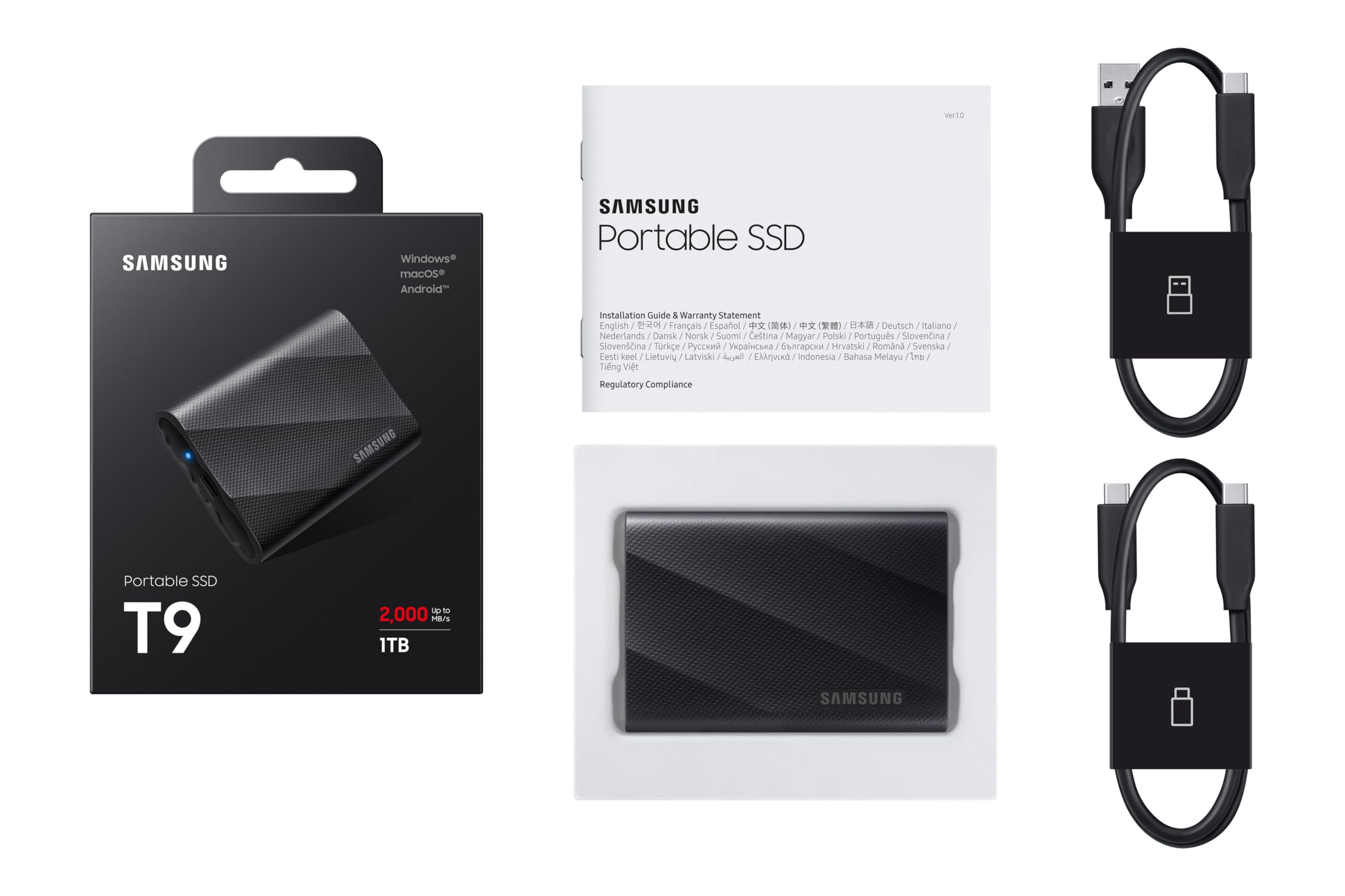 Foto 5 pulgar | Ssd Portátil Samsung T9 2tb Usb 3.2 Gen 2x2 Negro - Venta Internacional.