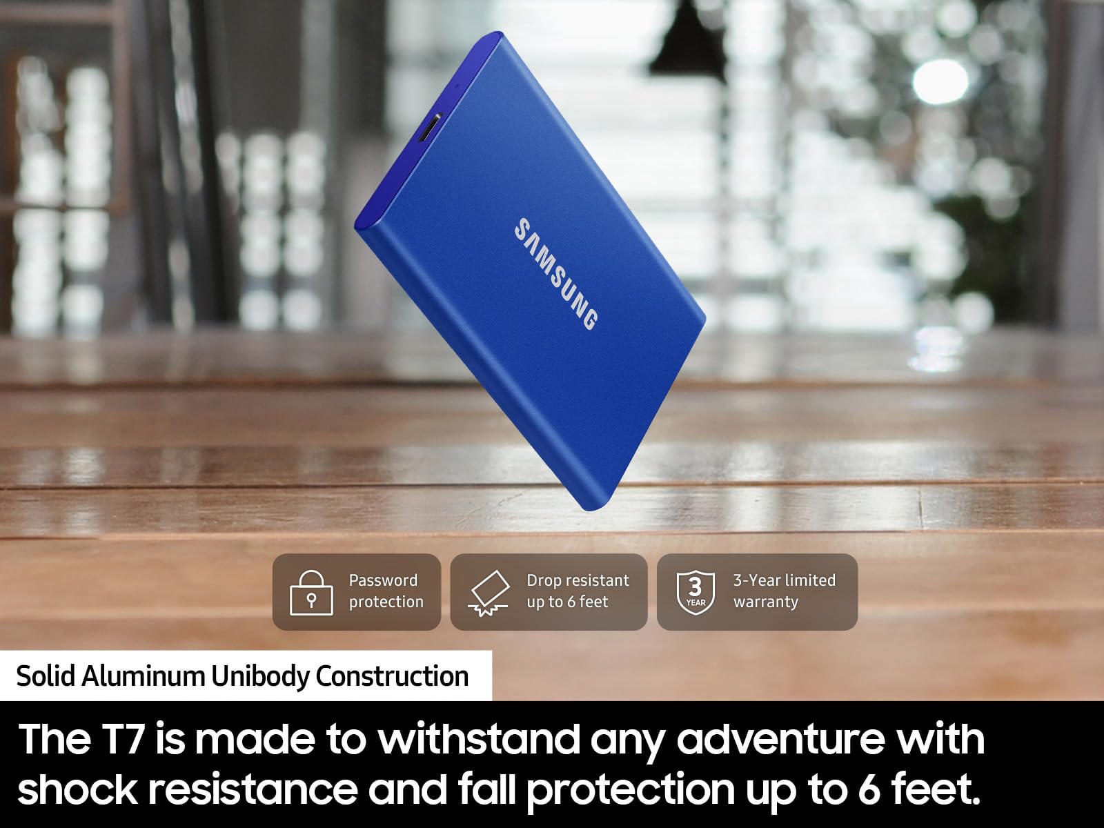 Foto 7 pulgar | Unidad De Estado Sólido Externa Samsung T7 2tb Usb 3.2 Gen 2 Blue - Venta Internacional.
