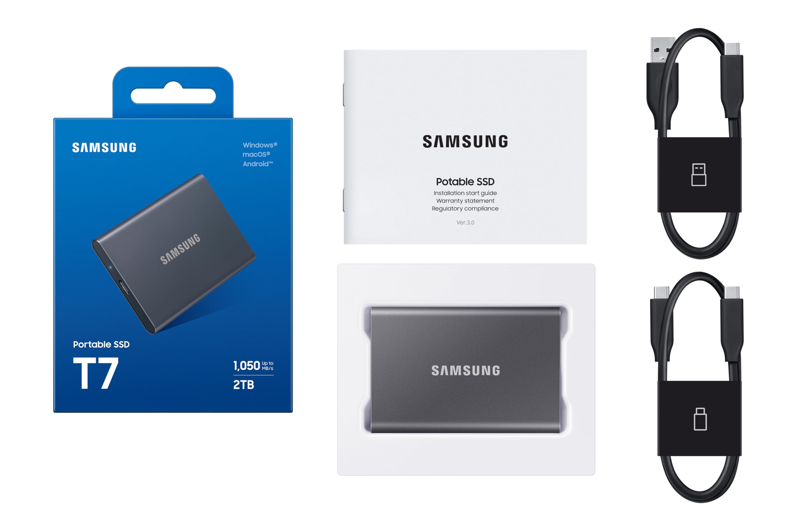Foto 8 pulgar | Unidad De Estado Sólido Externa Samsung T7 2tb Usb 3.2 Gen 2 Blue - Venta Internacional.