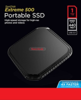 Foto 2 | Ssd Portátil Sandisk Extreme 500 De 1 Tb Sdssdext-1t00-g25 - Venta Internacional