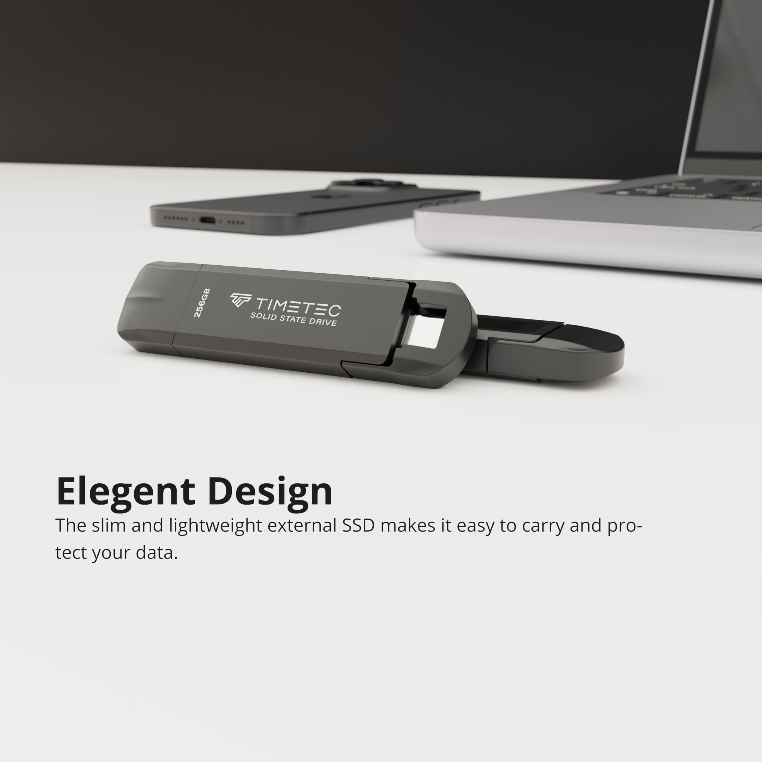 Foto 6 pulgar | Ssd Portátil Timetec 256gb Usb 3.2 Gen 2 Tipo C/a Para Iphone - Venta Internacional.