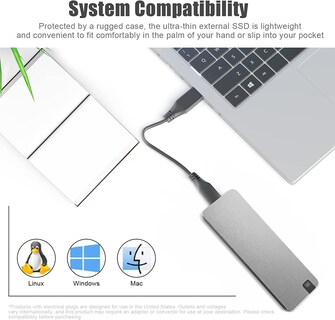 Foto 6 | Disco Duro Externo Ssd Portátil De 2 Tb Usb 3.1 Tipo C - Venta Internacional.