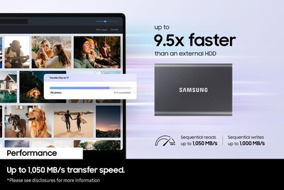 Foto 2 | Ssd Samsung T7 Portátil Usb 3.2 Gen. 2 De Titanio Externo De 2 Tb - Venta Internacional.