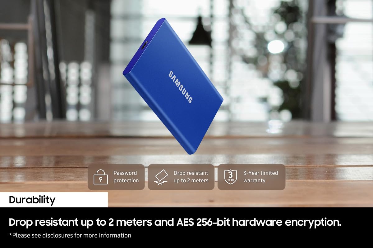 Foto 6 pulgar | Ssd Samsung T7 Portátil Usb 3.2 Gen. 2 De Titanio Externo De 2 Tb - Venta Internacional.