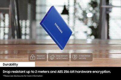 Foto 5 | Ssd Samsung T7 Portátil Usb 3.2 Gen. 2 De Titanio Externo De 2 Tb - Venta Internacional.