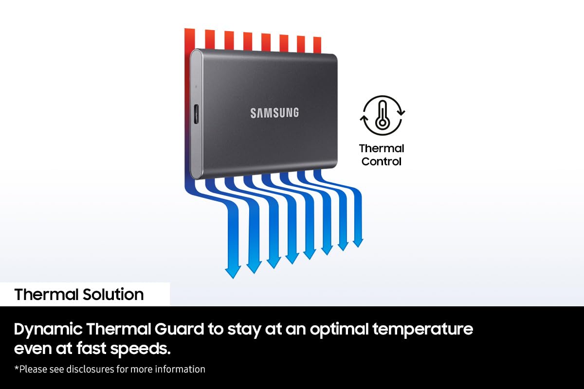 Foto 7 pulgar | Ssd Samsung T7 Portátil Usb 3.2 Gen. 2 De Titanio Externo De 2 Tb - Venta Internacional.