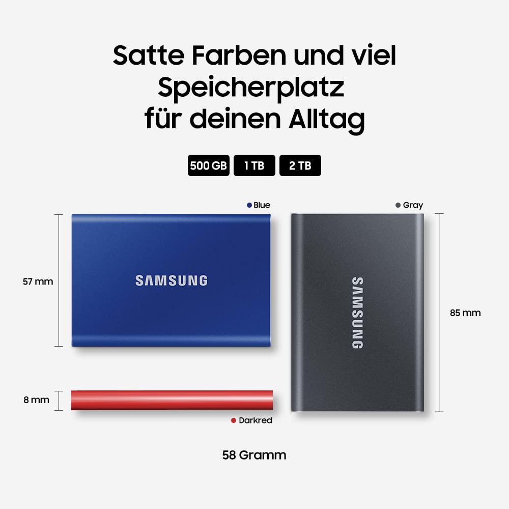 Foto 4 pulgar | Ssd Samsung T7 Portátil Usb 3.2 Gen. 2 Ssd Externo De 500 Gb - Venta Internacional.