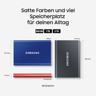 Foto 3 | Ssd Samsung T7 Portátil Usb 3.2 Gen. 2 Ssd Externo De 500 Gb - Venta Internacional.