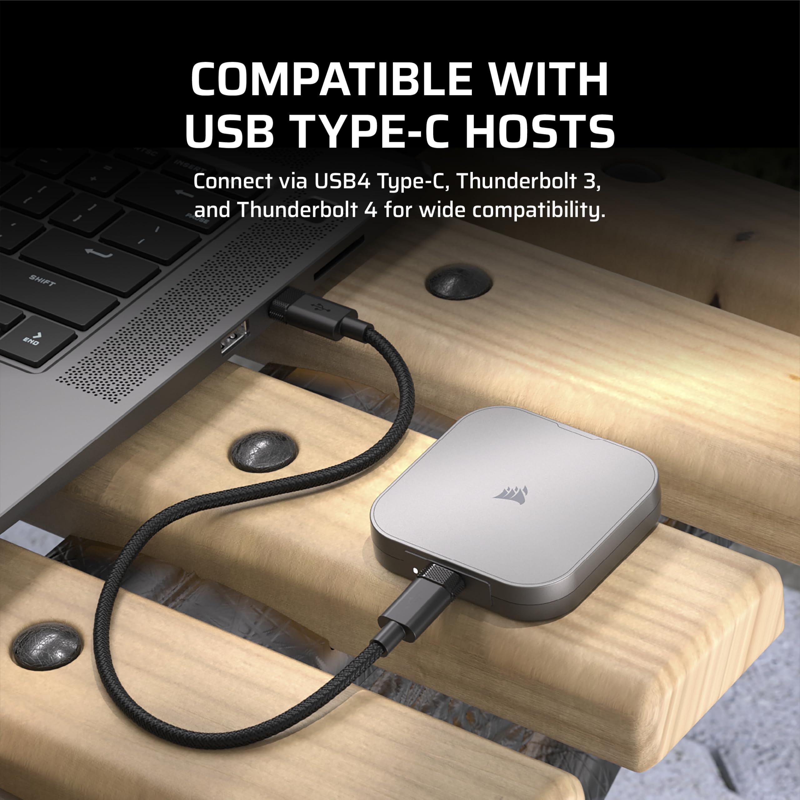 Foto 6 pulgar | Ssd Externo Portátil Corsair Ex400u 1tb Usb4 Type-c Gris - Venta Internacional.
