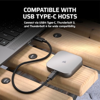 Foto 5 | Ssd Externo Portátil Corsair Ex400u 1tb Usb4 Type-c Gris - Venta Internacional.