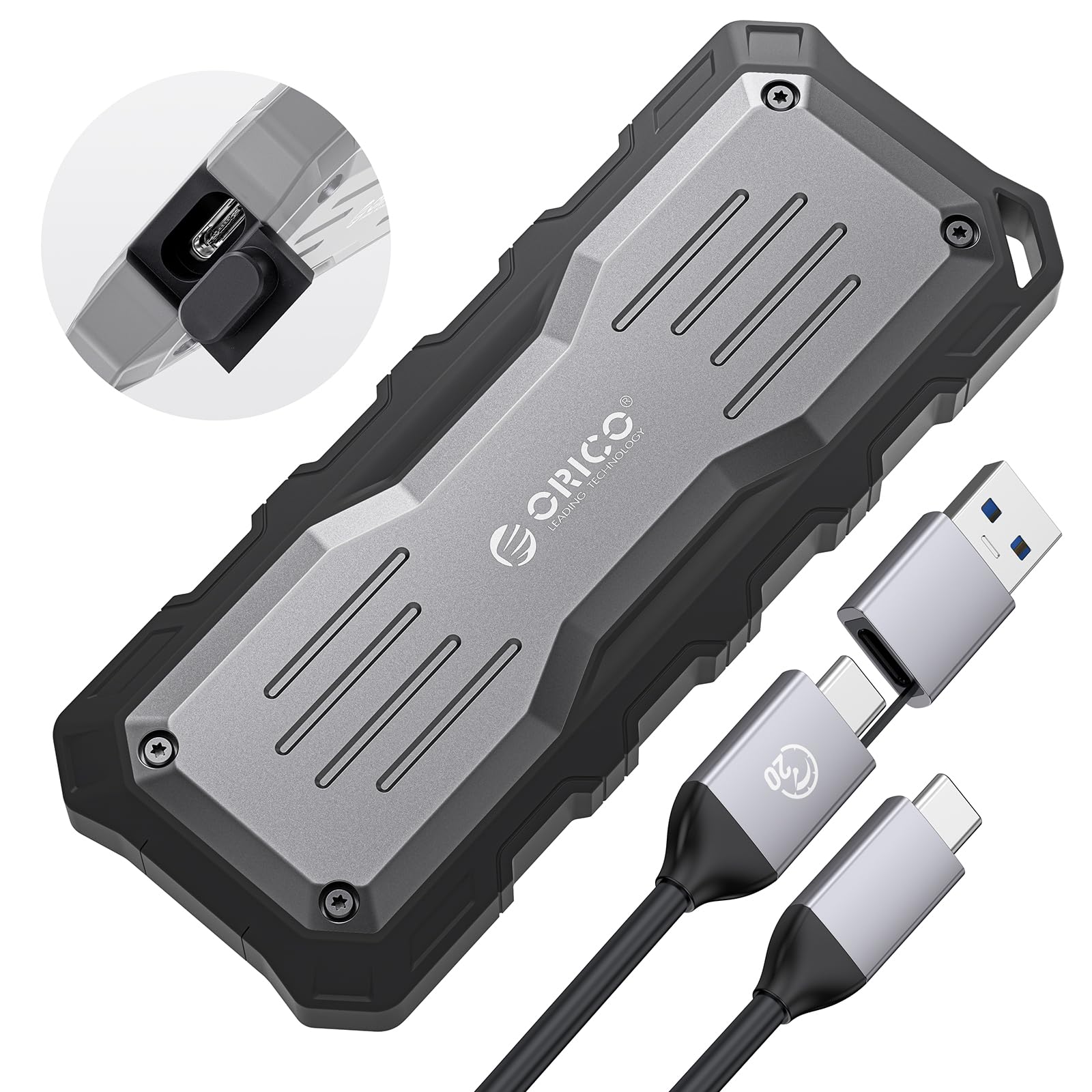 Ssd Externo Orico O20 De 1 Tb Hasta 2000 Mb/s, Resistente Al Agua Y Al Polvo - Venta Internacional.