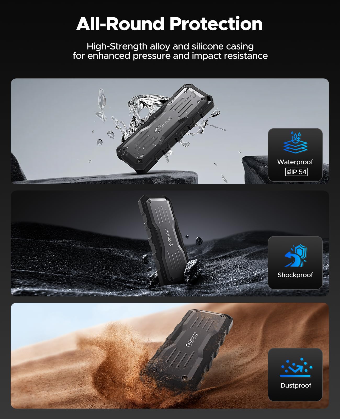 Foto 4 pulgar | Ssd Externo Orico O20 De 2 Tb Hasta 2000 Mb/s, Resistente Al Agua Y Al Polvo - Venta Internacional.