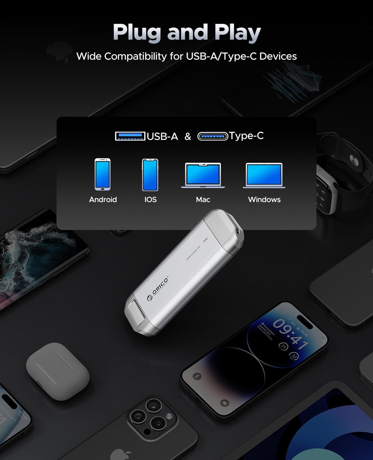 Foto 7 pulgar | Ssd Externo Orico 2 Tb Thunderbolt 4/3 Usb4.0 3700 Mb/s - Venta Internacional.