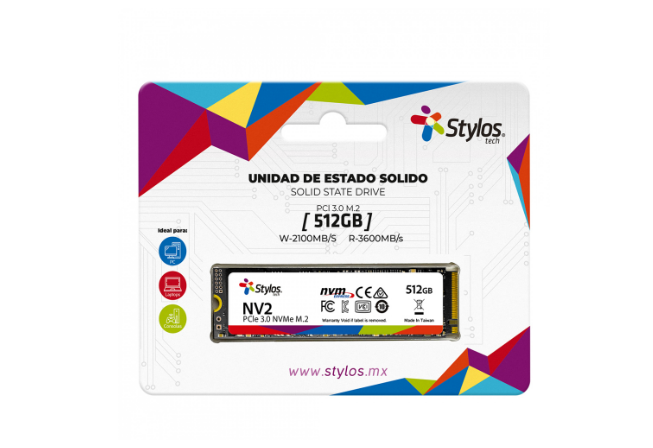 Foto 5 pulgar | Ssd Stylos Stmssdm21b Nvme, 512gb, M.2, 2500 Mb/s Escritura, 3000 Mb/s Lectura, Pci Express 3.0