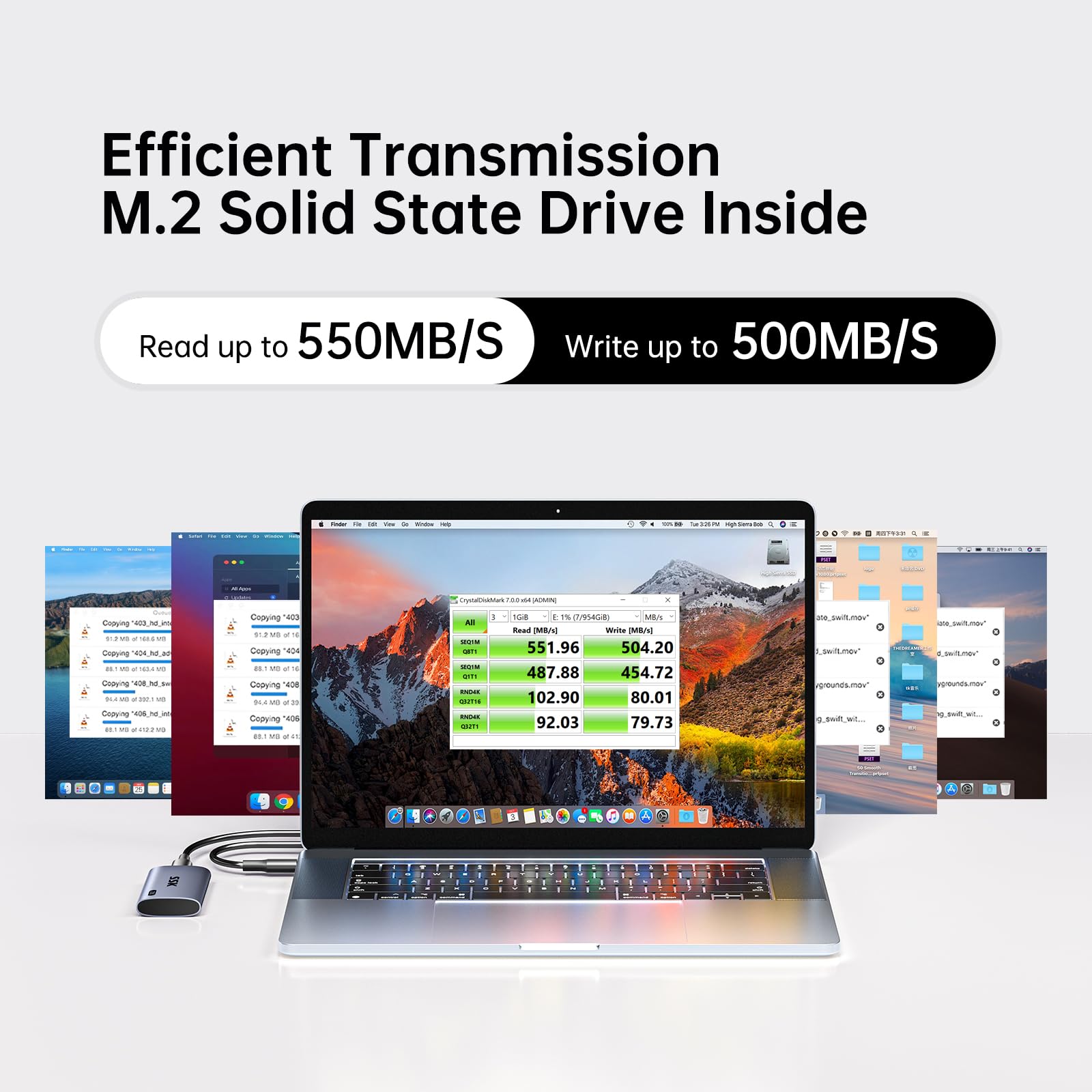 Foto 2 | Disco Duro Externo Ssd Ssk De 2 Tb Portátil Usb 3.2 Gen2 - Venta Internacional.