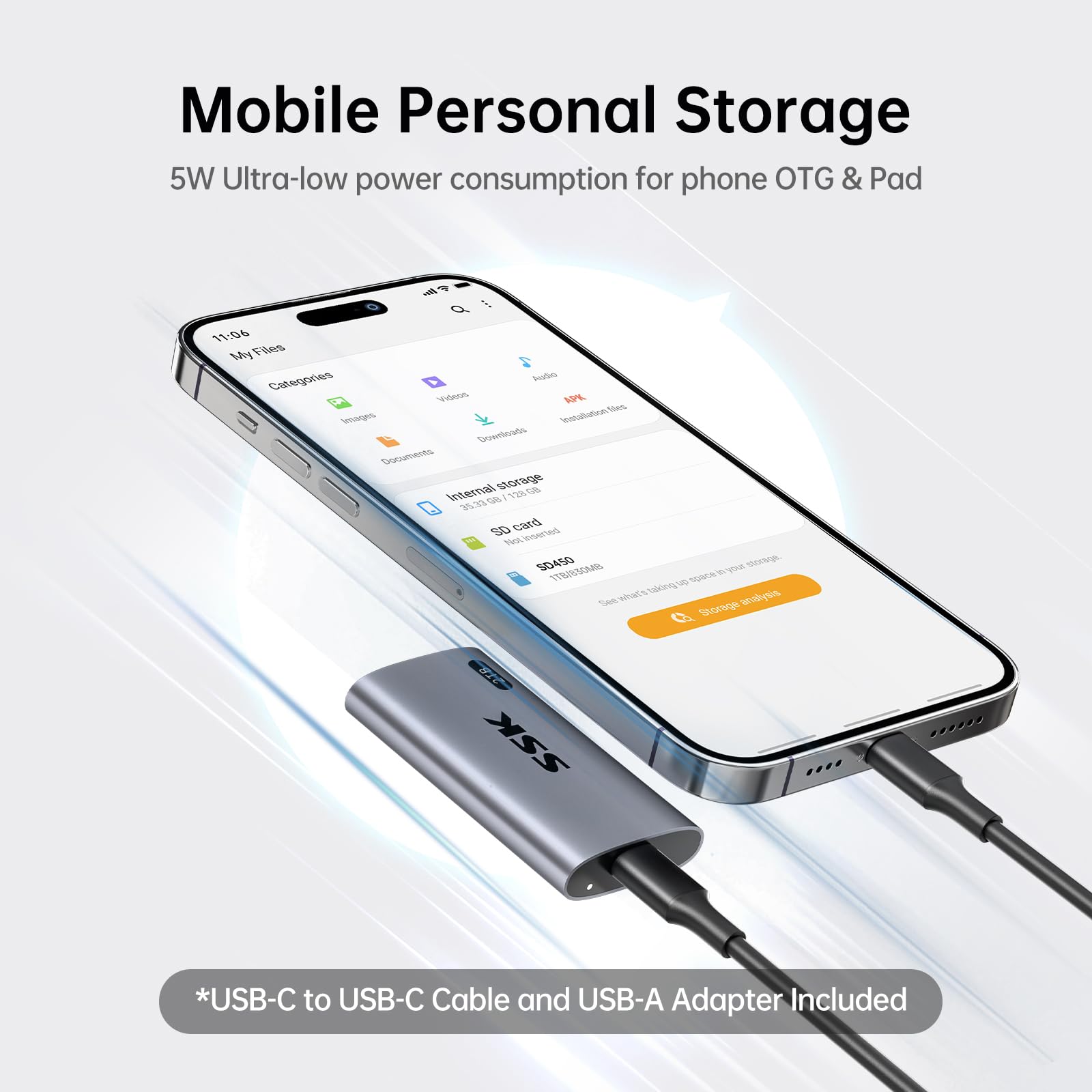 Foto 3 | Disco Duro Externo Ssd Ssk De 2 Tb Portátil Usb 3.2 Gen2 - Venta Internacional.