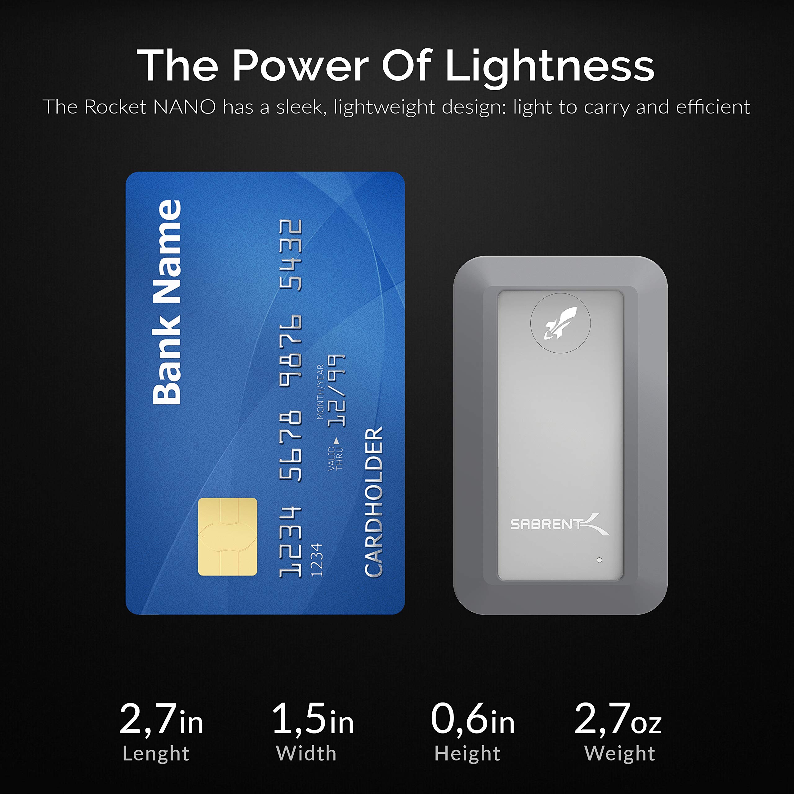 Foto 3 | Ssd Sabrent Rocket Nano Rugged 1 Tb Usb 3.2 10 Gb/s Resistente Al Agua - Venta Internacional.